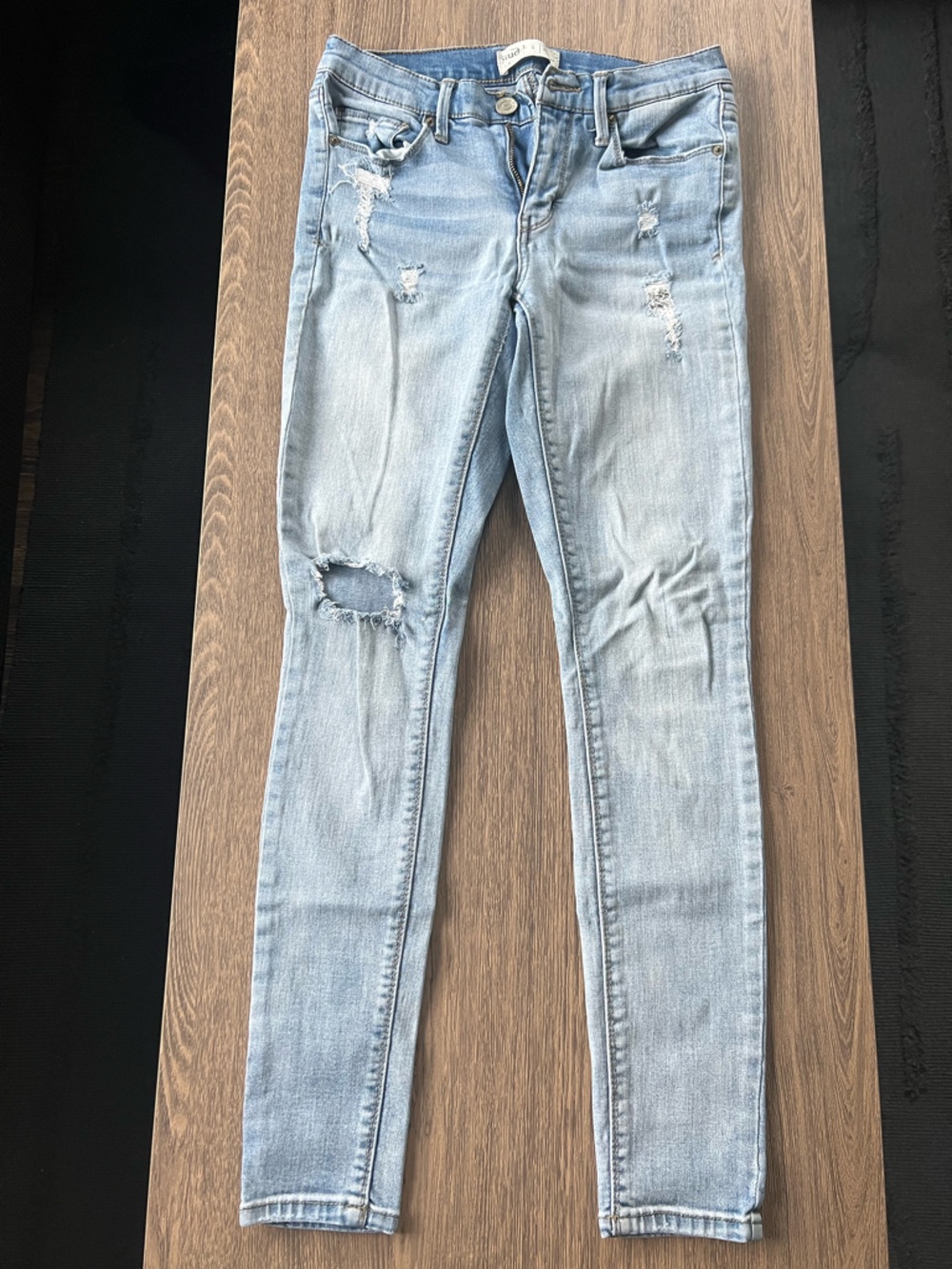 Mudd Light Blue Distressed Jeggings